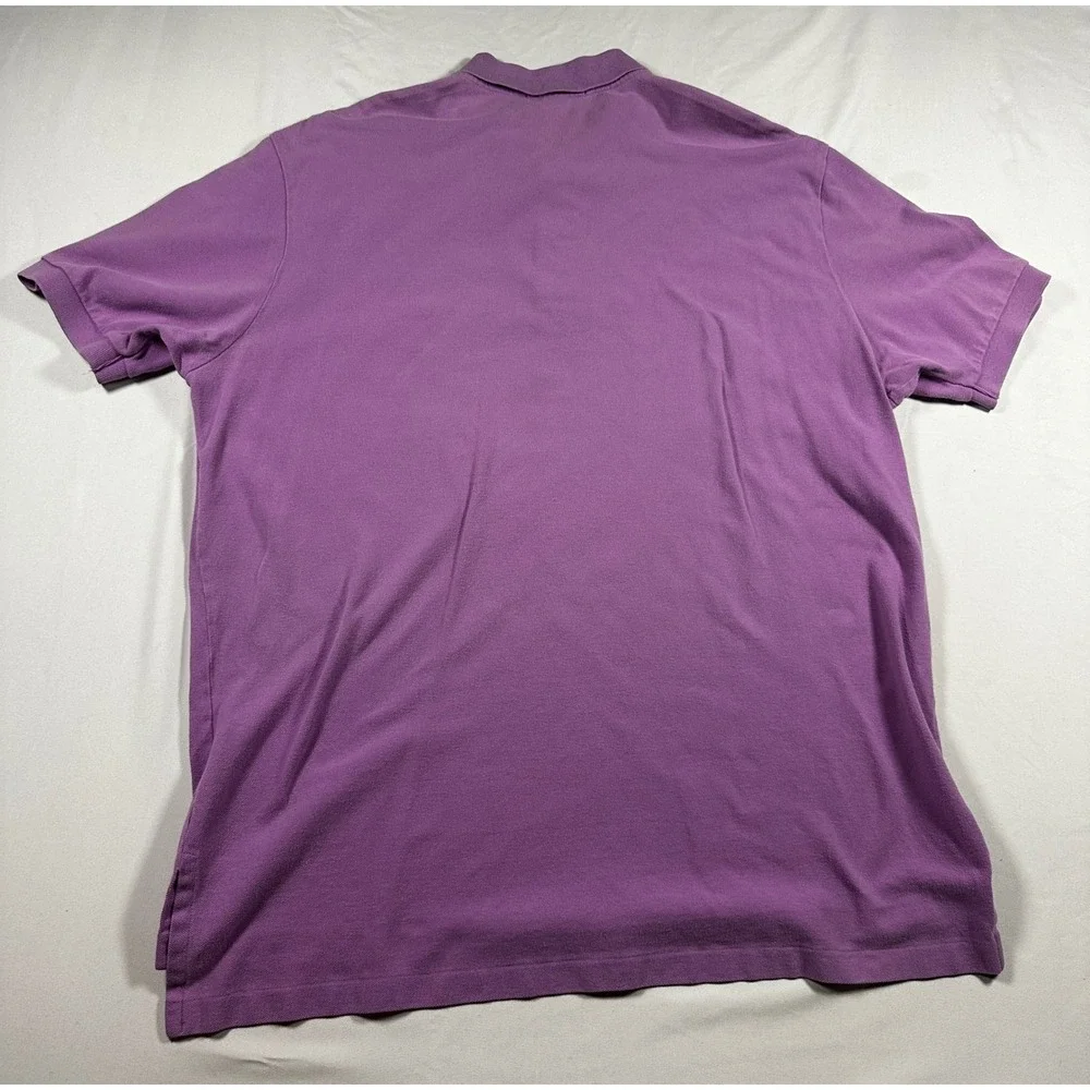 Polo Ralph Lauren Mens XXL Purple Short Sleeve Cotton Pique Pony Logo Polo Shirt